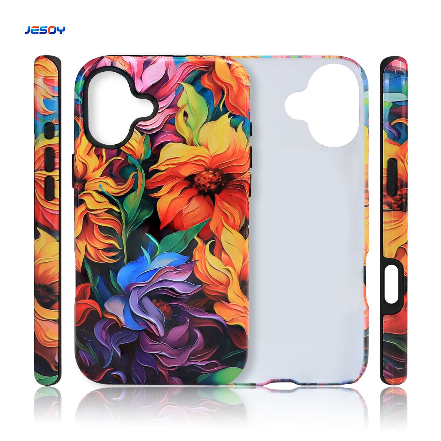 2 in 1 3D Sublimation Film Cell Phone Cover Blank Sublimation Tough Phone Cases for iPhone 17 16 15 Pro Max