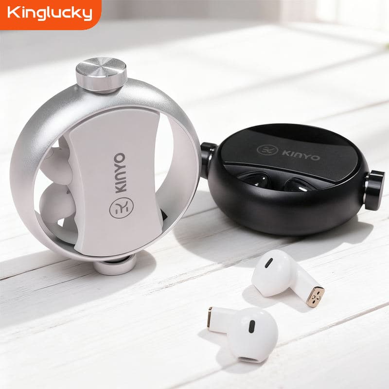 Best-selling KINYO A20 OEM Wireless Earbuds With Mic Tws Headphone Cute and Compact Rotatable Mini Music Open Ear Auriculares
