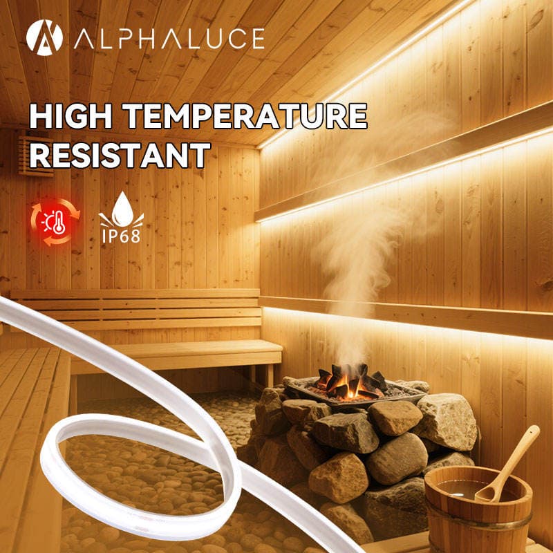 Durable IP68 LED Strip with High Temperature Resistance Designed for Sauna, Spa Pool and Humid Environment Lighting