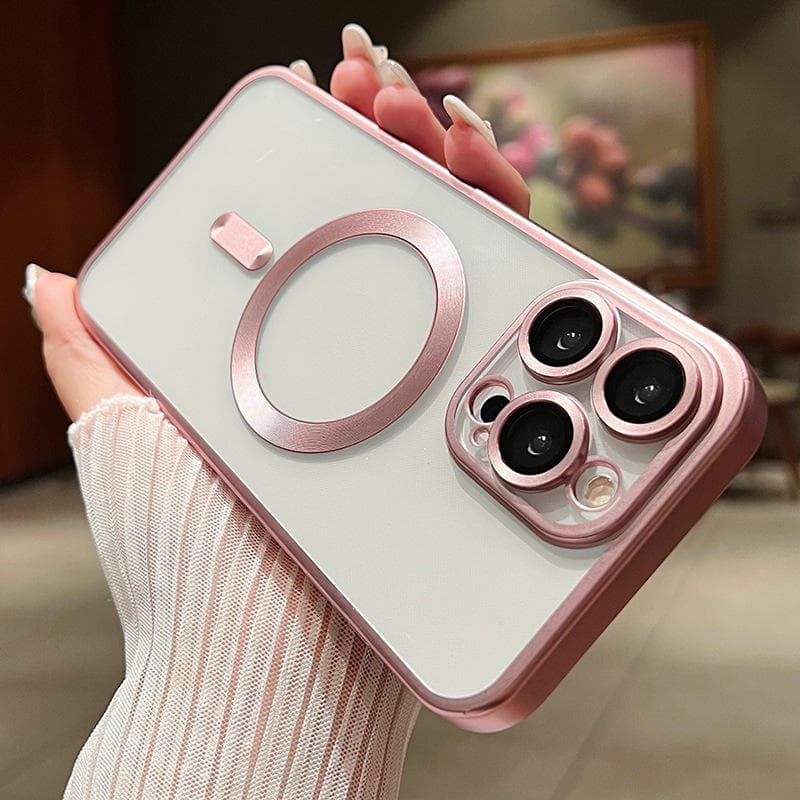 Electroplated Magnetic TPU Transparent Soft Mobile Phone case with Camera Lens Film for iPhone 17 Air 15 Promax XR