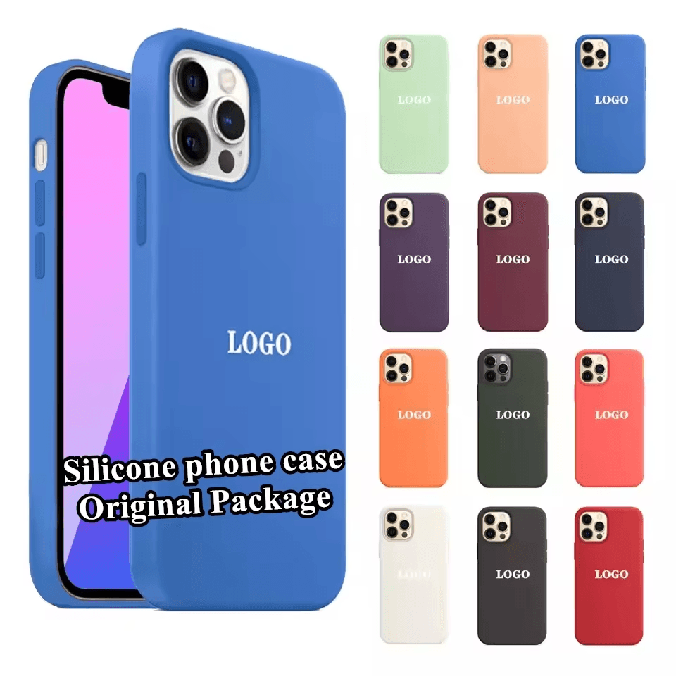 Free Sample Liquid Silicone Phone Cases for iPhone 17 16E 15 14 13 12 11 Pro Max OEM Customize Logo Back Cover Waterproof Shell