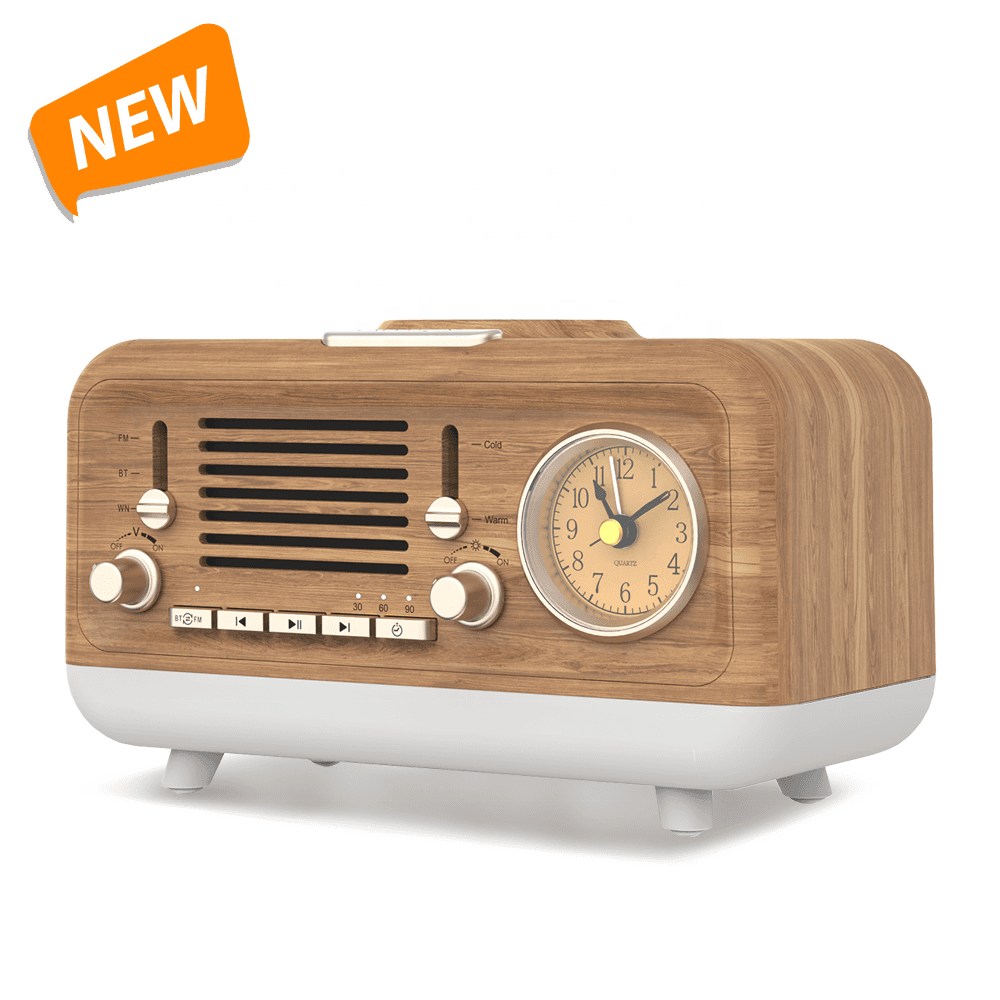 HiFiD 30 Soothing Sound Wireless Charger White Noise Machine Bedside Alarm Clock with Snooze and BT Speaker