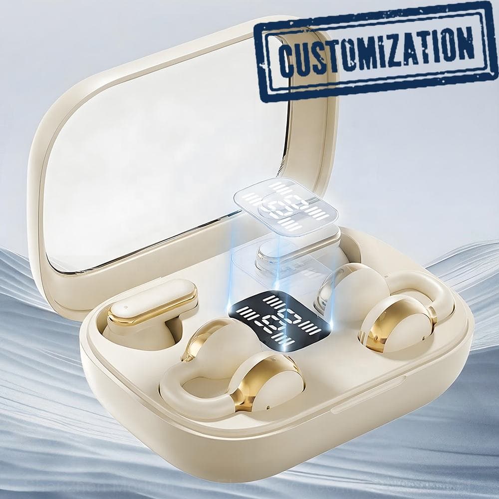 Logo Customization Q10 2-in-1 Couple Wireless Earphones Sports Earbuds with LED Battery Display and ENC Noise Cancellation