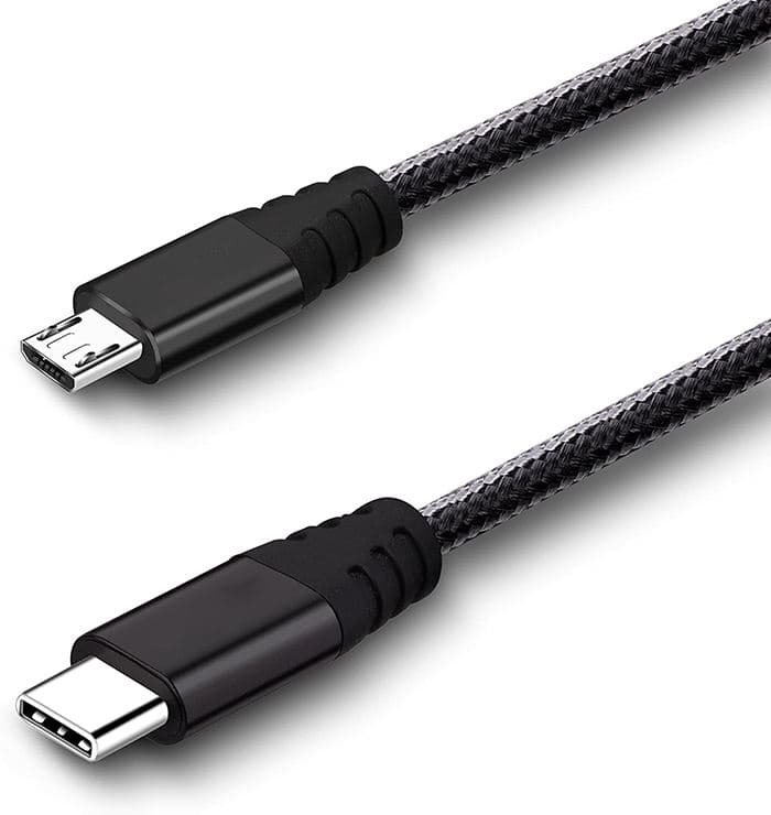 New Type-C to Micro USB Nylon Braided Fast Charge and Data Cable