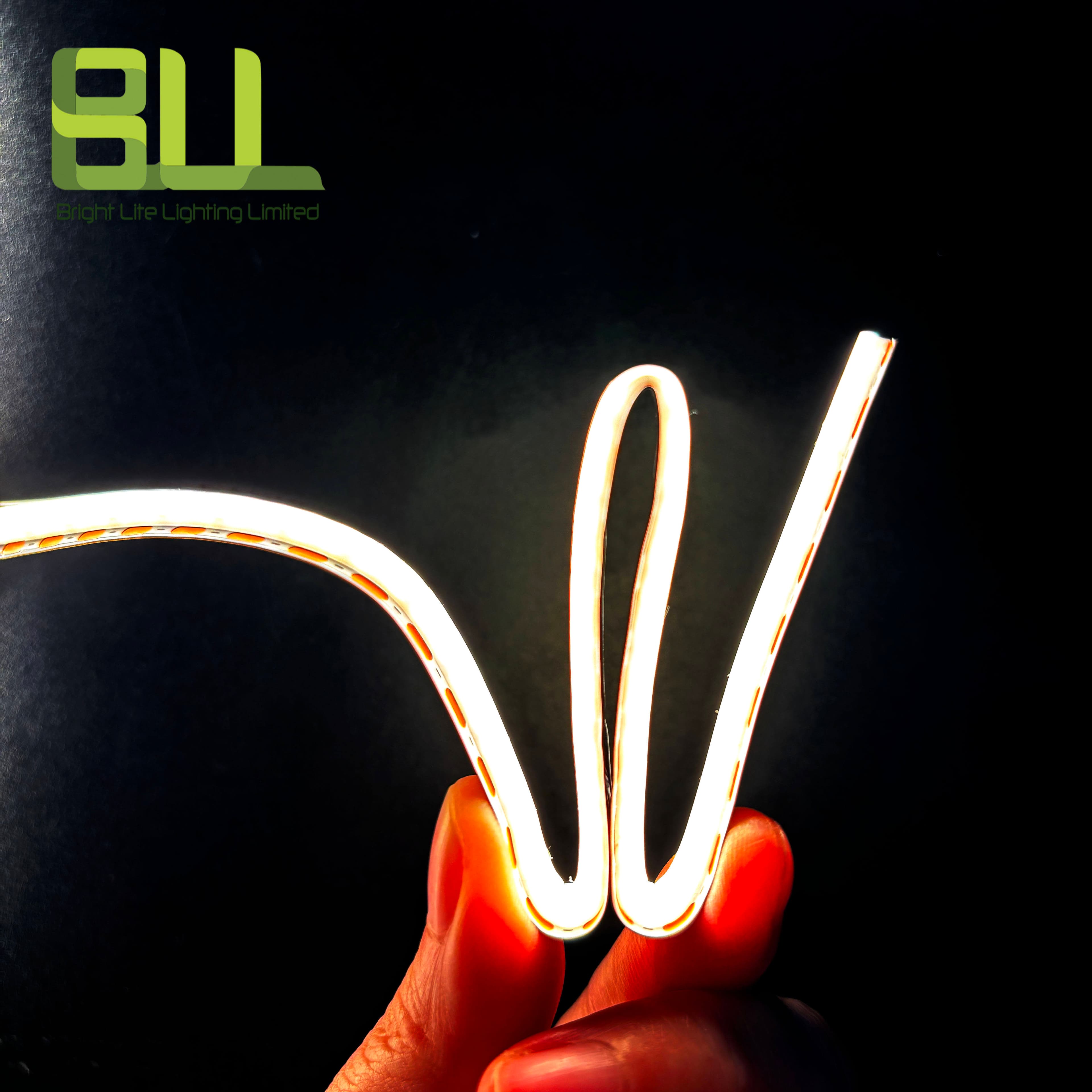 PCB 7.5mm Width COB Led Strip DC24V Spots Free Strip Light High Brightness COB Strip Light Durable Bending