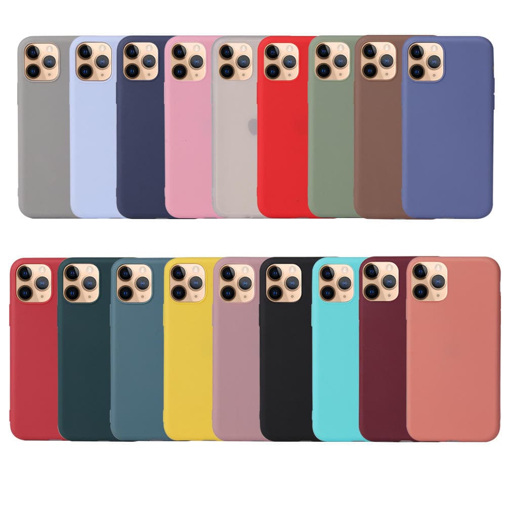Phone Case for iPhone 16 15 14 13 12 11 Pro Max XR XS MAX Matte Soft Luxury Case for iPhone 6 7 8 Plus 14 Plus 14 Pro Max Cover