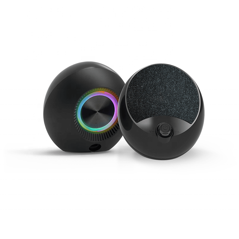 Portable for Bluetooth Speaker for Computer RGB Lights Deep Bass Stereo Pairing Durable Plastic Compact Design