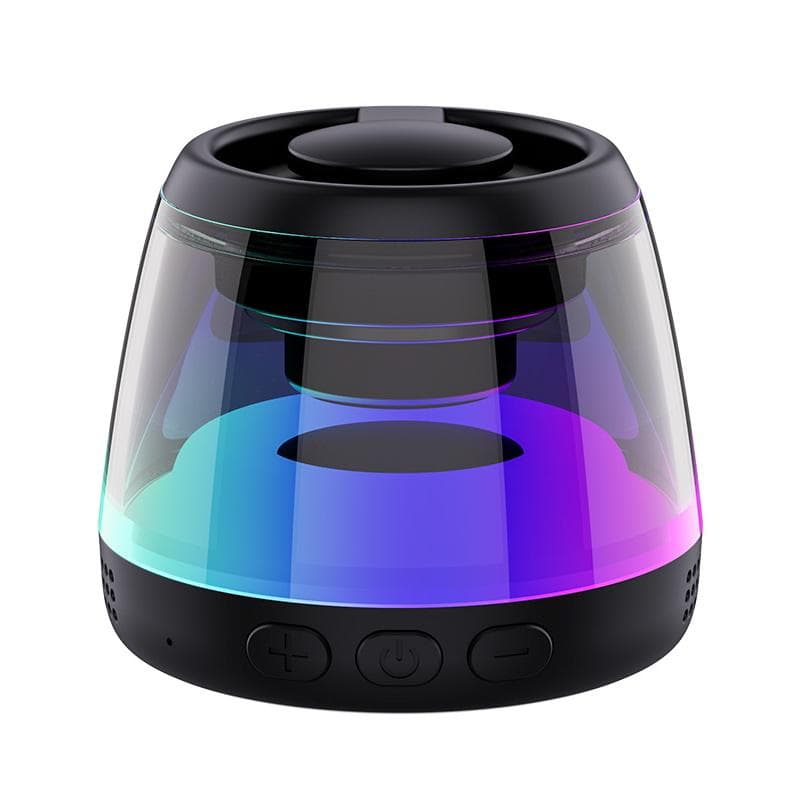 Portable Mini Wireless Speaker with RGB Light Bluetooth Connectivity Mobile Phone Magnetic Holder Water Resistance