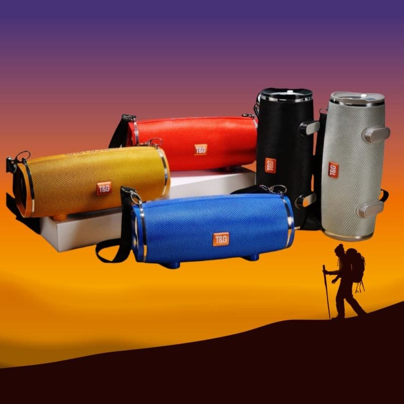 TG189 Speakers Outdoor BlueTooth Waterproof Subwoofer Double Vibrator Film Portable War Drum Wireless Cover Mesh Fabric Speaker