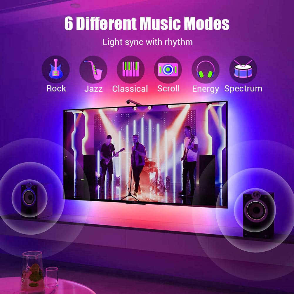 USB Smart RGB LED Monitor Backlight App Control Music Sync Gaming Light Bar IP20 Lighting
