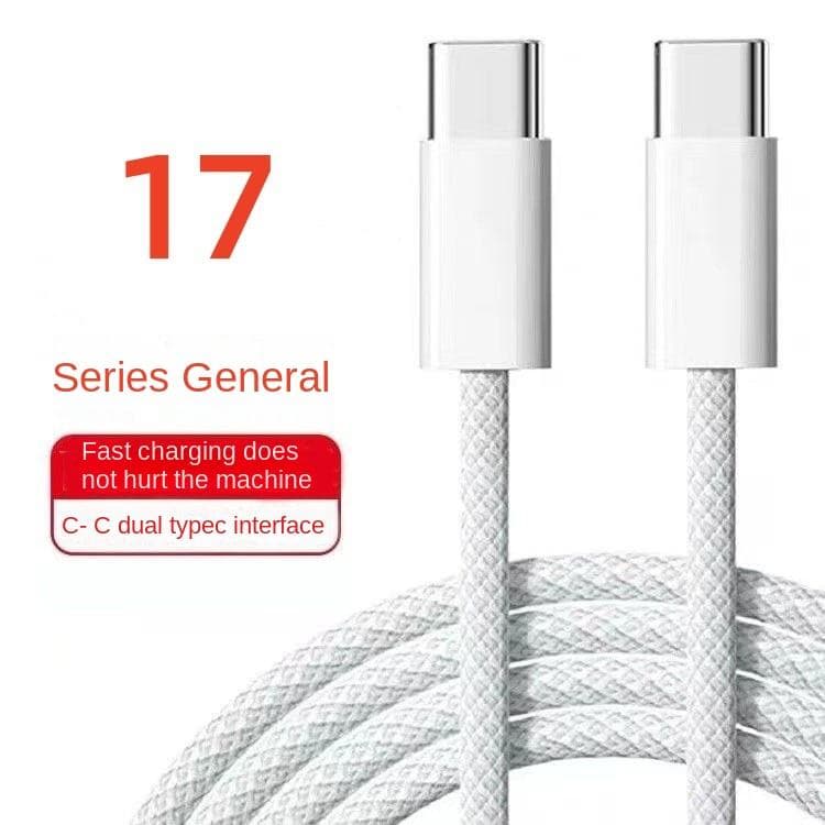 Weaving Double CC Braided for IPhone17 Data Cable USB to Type-C Fast Charging CarPlay for Mobile Phone and Car
