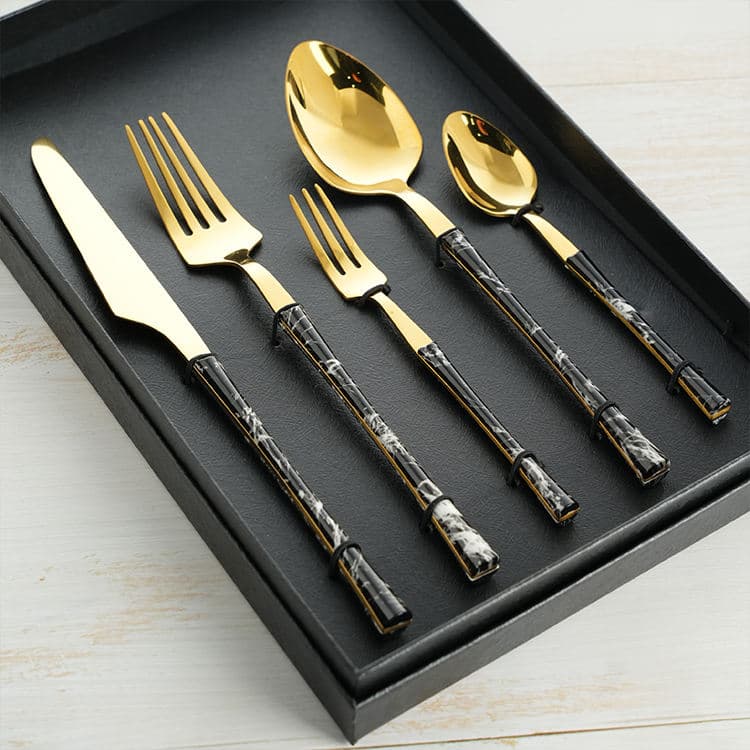 Wholesale Cutlery Sets Luxury High Quality Stainless Steel Silverware Set Stainless Steel 430 Fork Spoon Knife