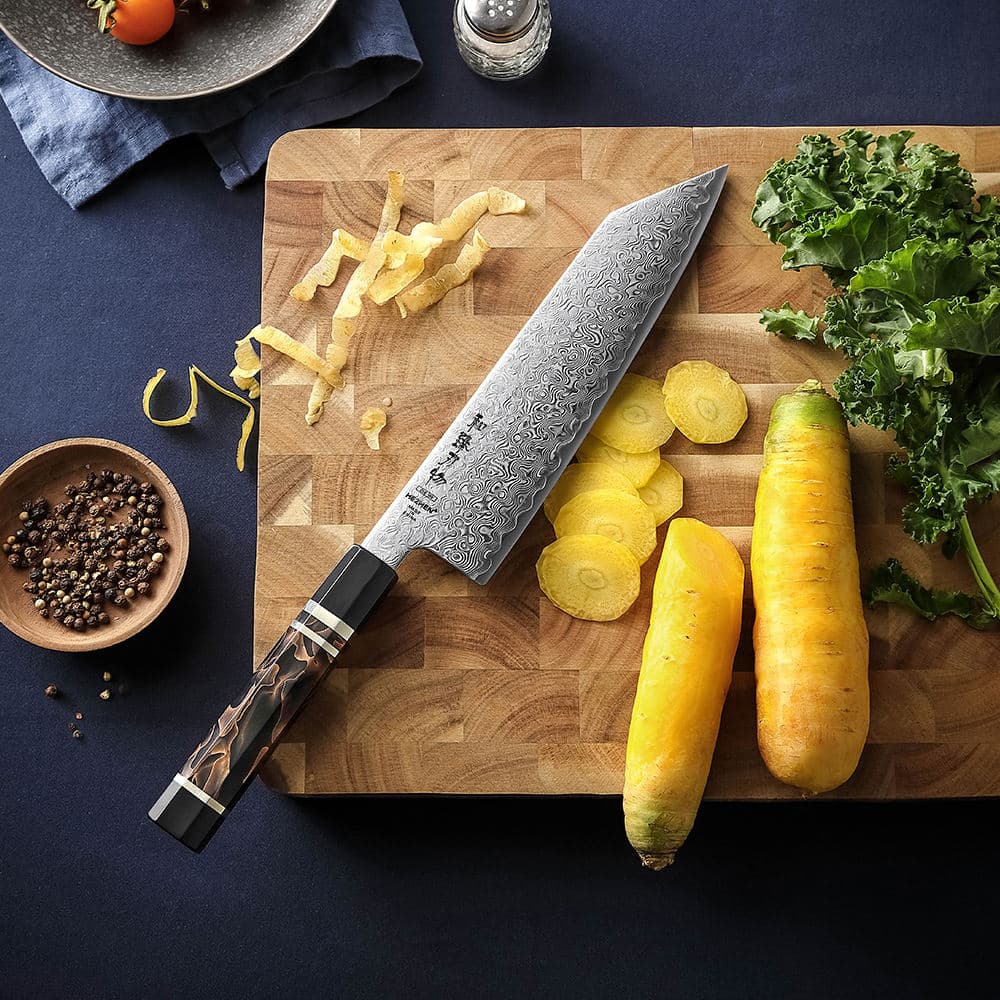HEZHEN New Japanese Bunka Knife ZDP189 Damascus Powder Steel Kitchen Chef Knives with Octagonal Resin Handle