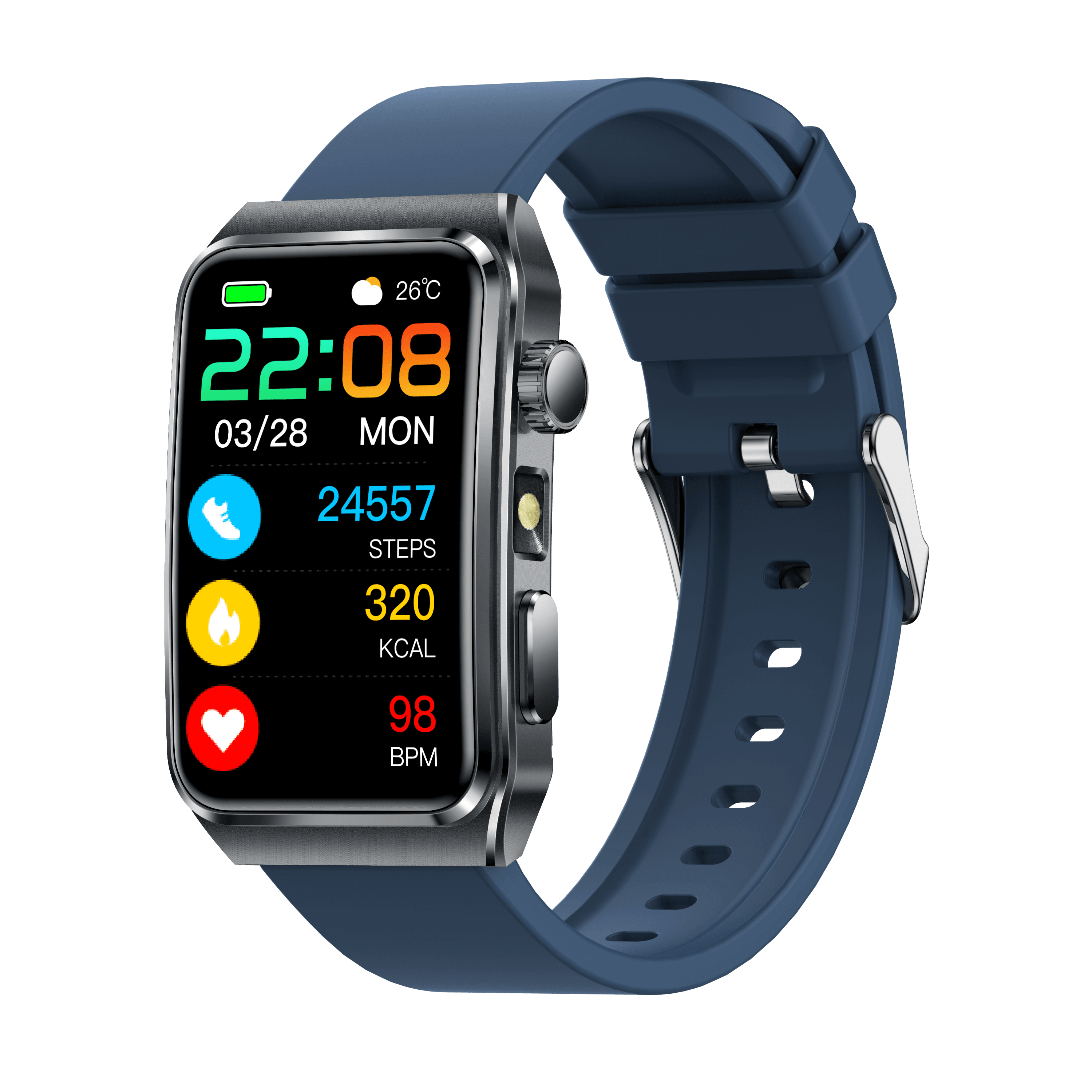 TK73 New Smart Watch High Quality 2025 Magnetic Charger Fitness Health Blood Oxygen High Resolution Screen for Women Men